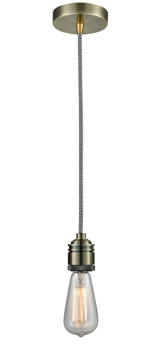 Innovations - 100AB-10BW-2AB - One Light Mini Pendant - Winchester - Antique Brass