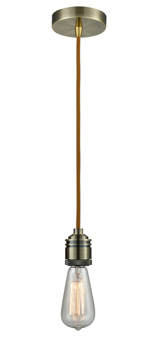 Innovations - 100AB-10CR-2AB - One Light Mini Pendant - Winchester - Antique Brass