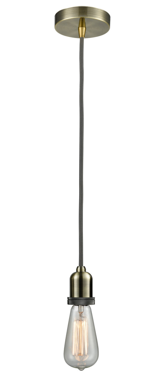 Innovations - 100AB-10GY-0AB - One Light Mini Pendant - Whitney - Antique Brass