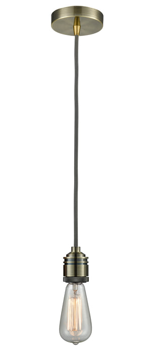 Innovations - 100AB-10GY-2AB - One Light Mini Pendant - Winchester - Antique Brass