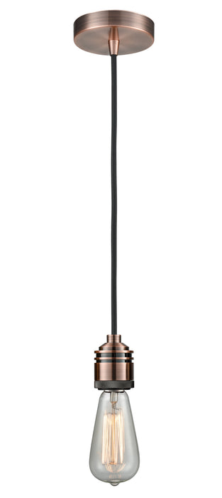 Innovations - 100AC-10BK-2AC - One Light Mini Pendant - Winchester - Antique Copper
