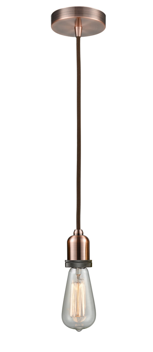 Innovations - 100AC-10BR-0AC - One Light Mini Pendant - Whitney - Antique Copper
