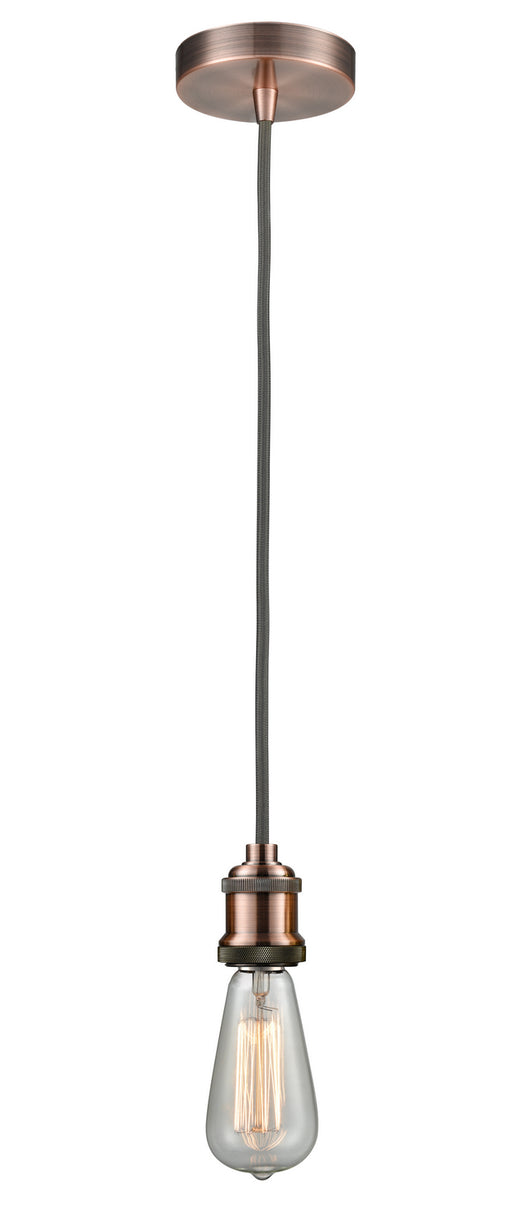 Innovations - 100AC-10GY-1AC - One Light Mini Pendant - Edison - Antique Copper