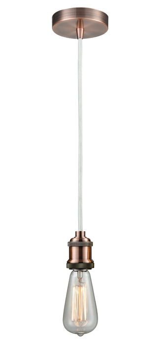 Innovations - 100AC-10W-1AC - One Light Mini Pendant - Edison - Antique Copper