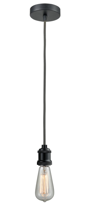 Innovations - 100BK-10GY-1BK - One Light Mini Pendant - Edison - Matte Black