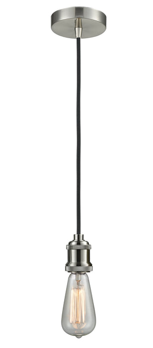 Innovations - 100SN-10BK-1SN - One Light Mini Pendant - Edison - Satin Nickel