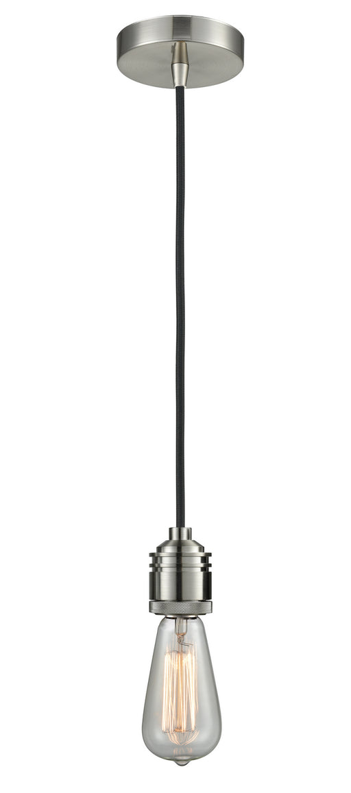 Innovations - 100SN-10BK-2SN - One Light Mini Pendant - Winchester - Satin Nickel