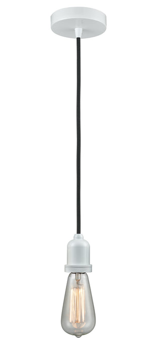 Innovations - 100W-10BK-0W - One Light Mini Pendant - Whitney - White