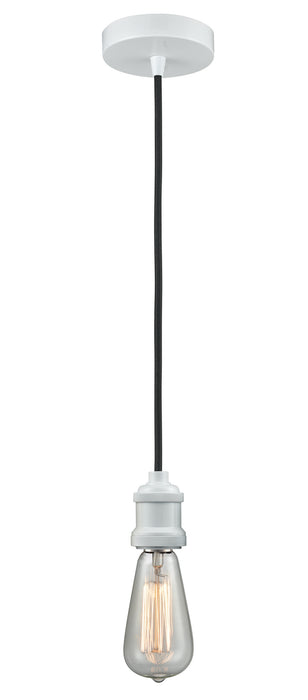 Innovations - 100W-10BK-1W - One Light Mini Pendant - Edison - White