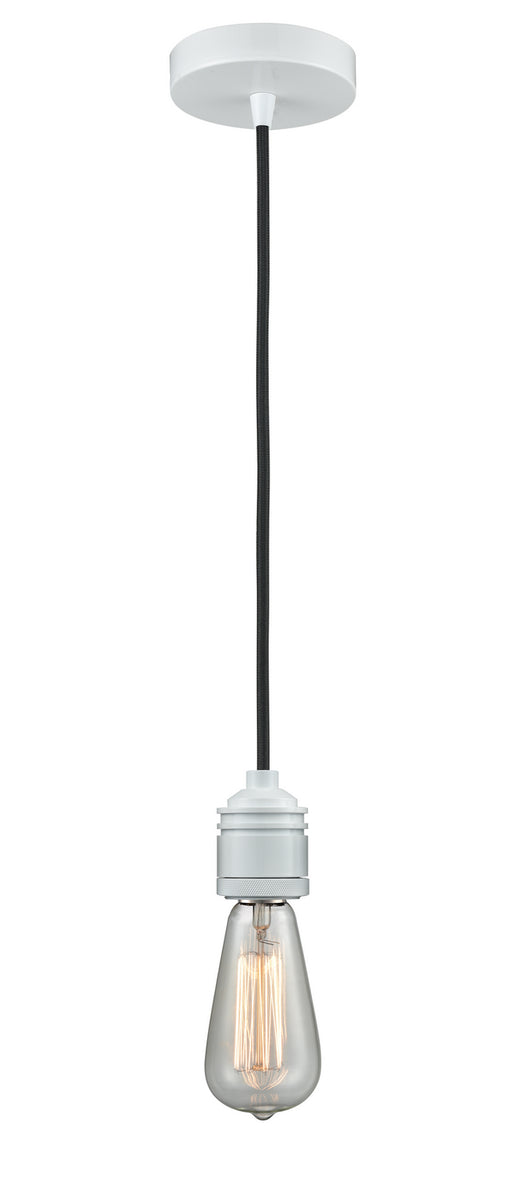 Innovations - 100W-10BK-2W - One Light Mini Pendant - Winchester - White