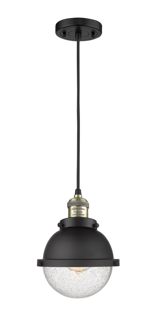 Innovations - 201C-BAB-HFS-64-BK - One Light Mini Pendant - Franklin Restoration - Matte Black