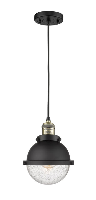Innovations - 201C-BAB-HFS-64-BK-LED - LED Mini Pendant - Franklin Restoration - Matte Black