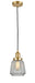 Innovations - 201C-SG-G142-LED - LED Mini Pendant - Franklin Restoration - Satin Gold