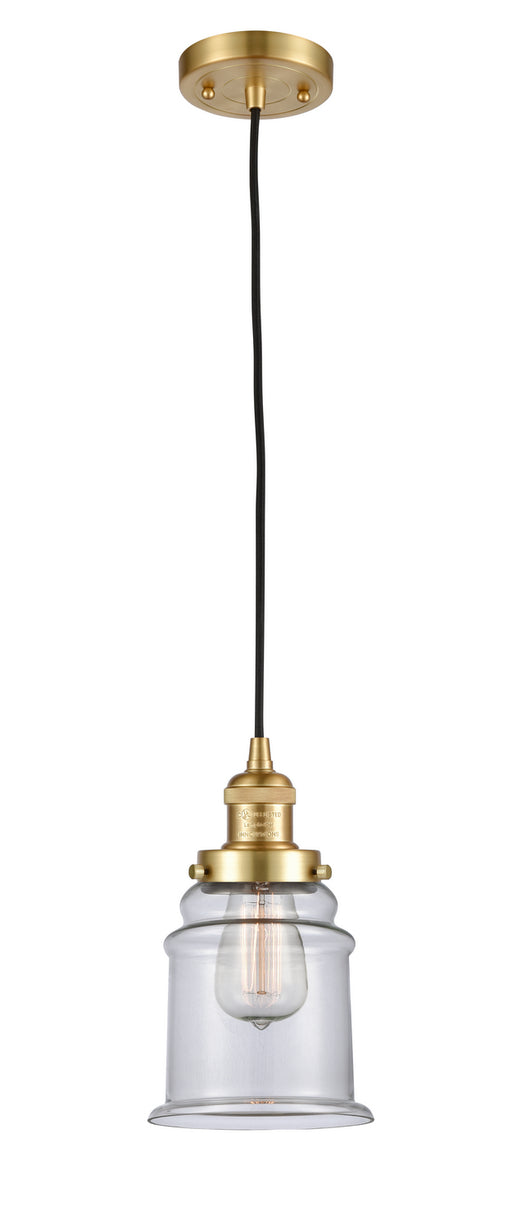 Innovations - 201C-SG-G182-LED - LED Mini Pendant - Franklin Restoration - Satin Gold