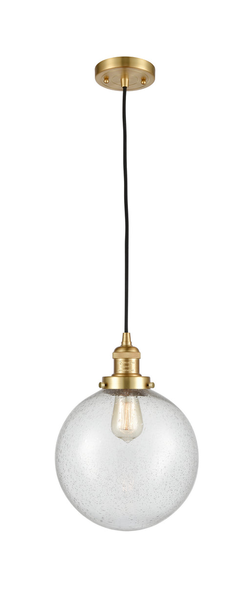 Innovations - 201C-SG-G204-10-LED - LED Mini Pendant - Franklin Restoration - Satin Gold