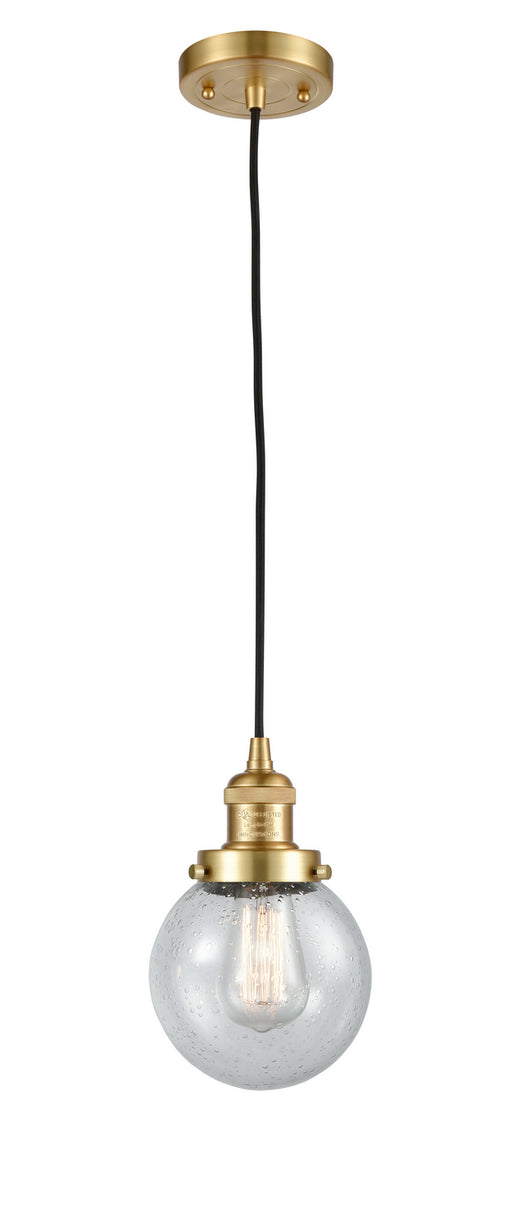 Innovations - 201C-SG-G204-6-LED - LED Mini Pendant - Franklin Restoration - Satin Gold