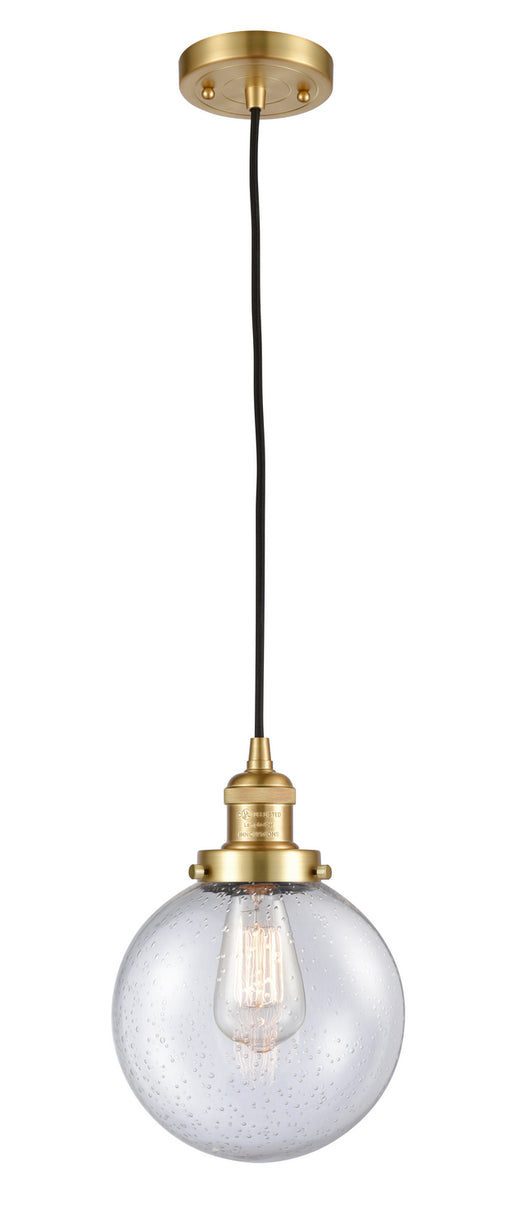 Innovations - 201C-SG-G204-8-LED - LED Mini Pendant - Franklin Restoration - Satin Gold