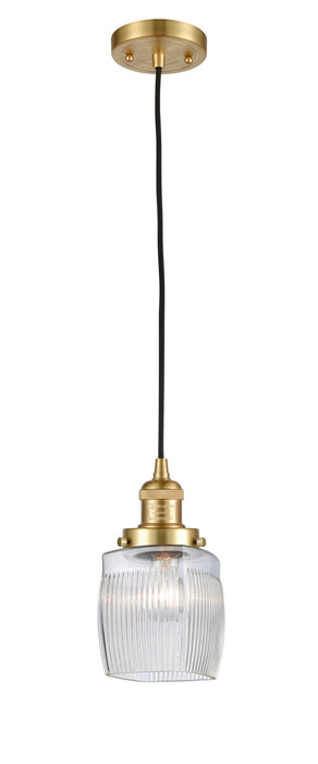 Innovations - 201C-SG-G302-LED - LED Mini Pendant - Franklin Restoration - Satin Gold