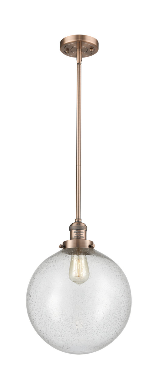 Innovations - 201S-AC-G204-12-LED - LED Mini Pendant - Franklin Restoration - Antique Copper