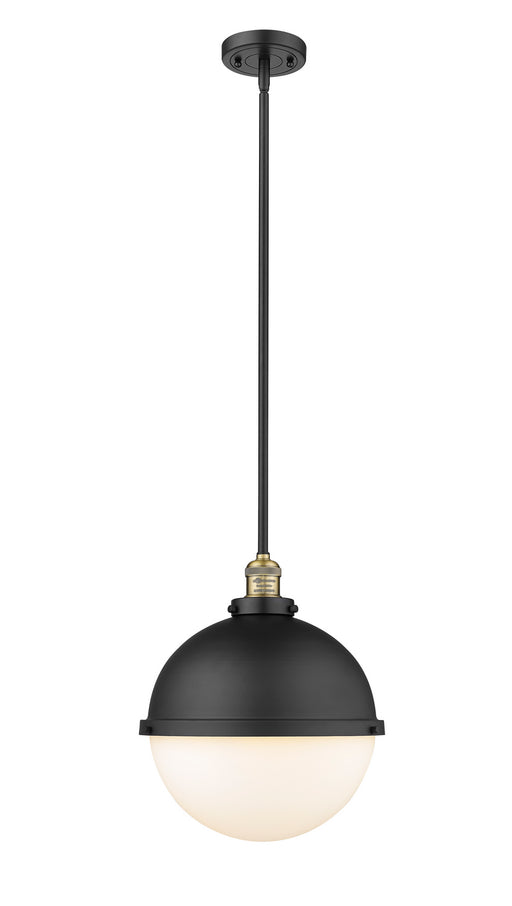 Innovations - 201S-BAB-HFS-121-BK - One Light Pendant - Franklin Restoration - Matte Black