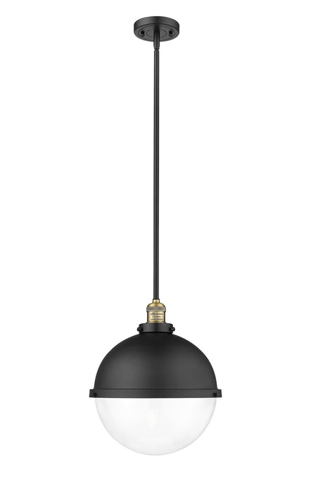 Innovations - 201S-BAB-HFS-122-BK - One Light Pendant - Franklin Restoration - Matte Black