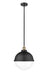 Innovations - 201S-BAB-HFS-122-BK - One Light Pendant - Franklin Restoration - Matte Black