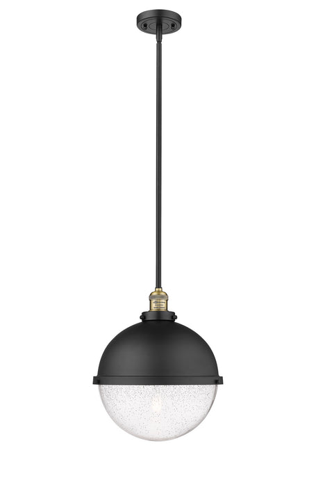 Innovations - 201S-BAB-HFS-124-BK - One Light Pendant - Franklin Restoration - Matte Black