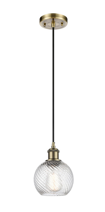 Innovations - 516-1P-AB-G1214-6 - One Light Mini Pendant - Ballston - Antique Brass