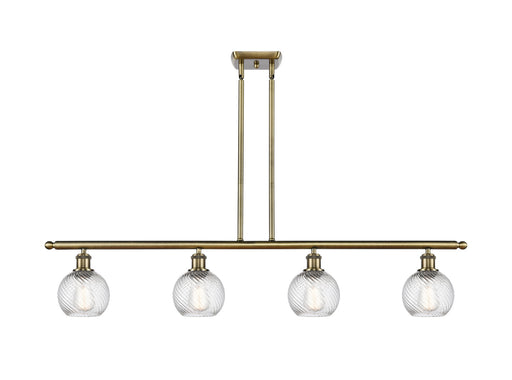 Innovations - 516-4I-AB-G1214-6 - Four Light Island Pendant - Ballston - Antique Brass