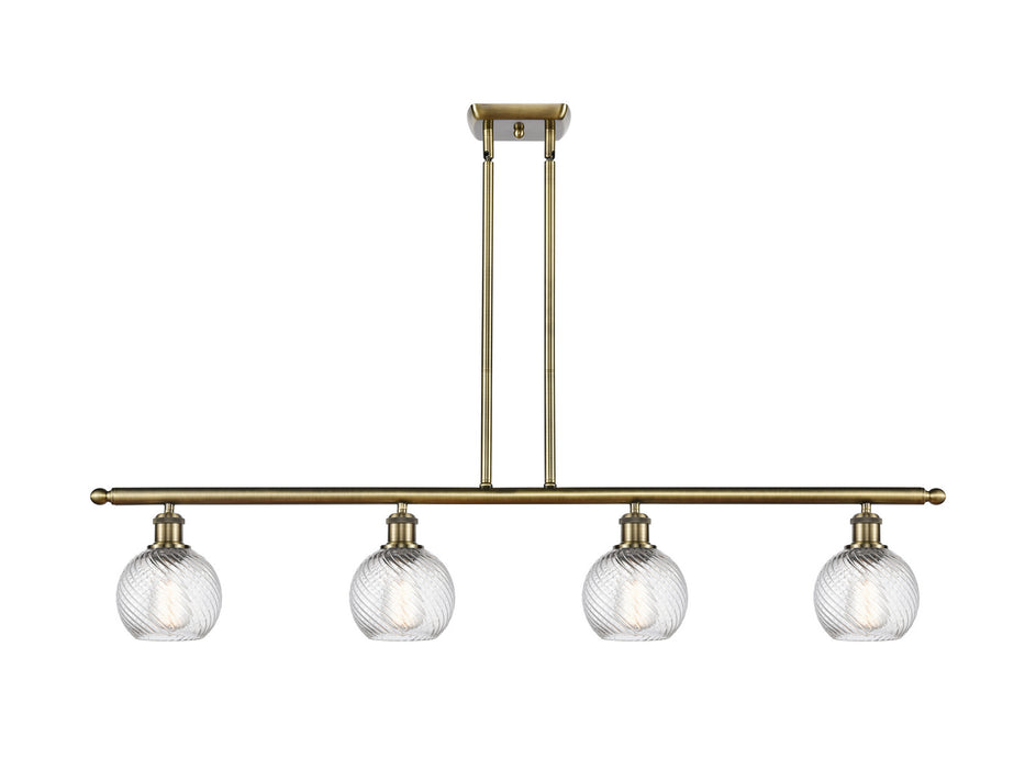 Innovations - 516-4I-AB-G1214-6 - Four Light Island Pendant - Ballston - Antique Brass