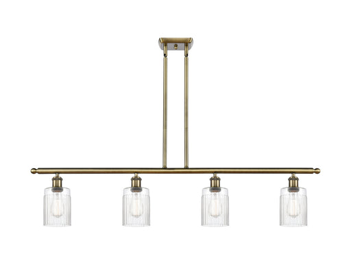 Ballston Four Light Island Pendant Antique Brass