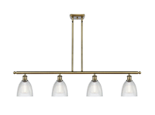 Ballston Four Light Island Pendant Antique Brass
