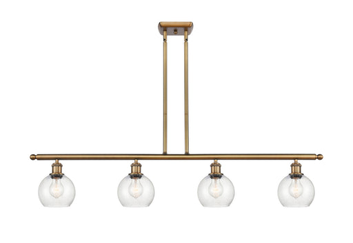 Innovations - 516-4I-BB-G124-6 - Four Light Island Pendant - Ballston - Brushed Brass