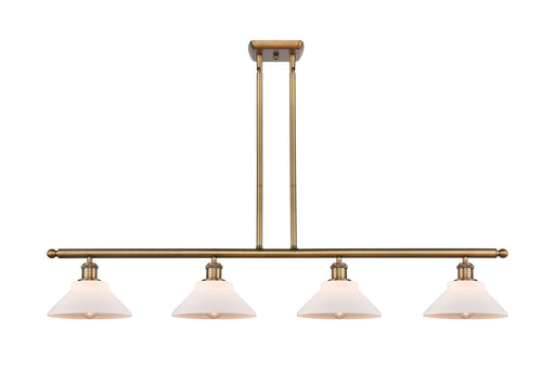 Ballston Four Light Island Pendant Brushed Brass
