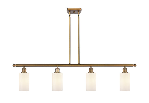 Ballston Four Light Island Pendant Brushed Brass