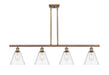Innovations - 516-4I-BB-GBC-82 - Four Light Island Pendant - Ballston - Brushed Brass