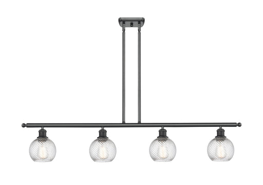 Innovations - 516-4I-BK-G1214-6-LED - LED Island Pendant - Ballston - Matte Black