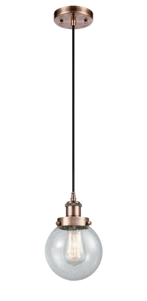 Innovations - 916-1P-AC-G204-6-LED - LED Mini Pendant - Ballston - Antique Copper