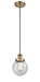 Innovations - 916-1P-BB-G204-6 - One Light Mini Pendant - Ballston - Brushed Brass