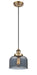 Innovations - 916-1P-BB-G73 - One Light Mini Pendant - Ballston - Brushed Brass