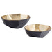 Cyan - 10623 - Bowl - Matt Black And Gold