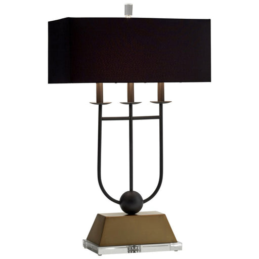 Cyan - 10983 - Three Light Table Lamp - Black And Gold