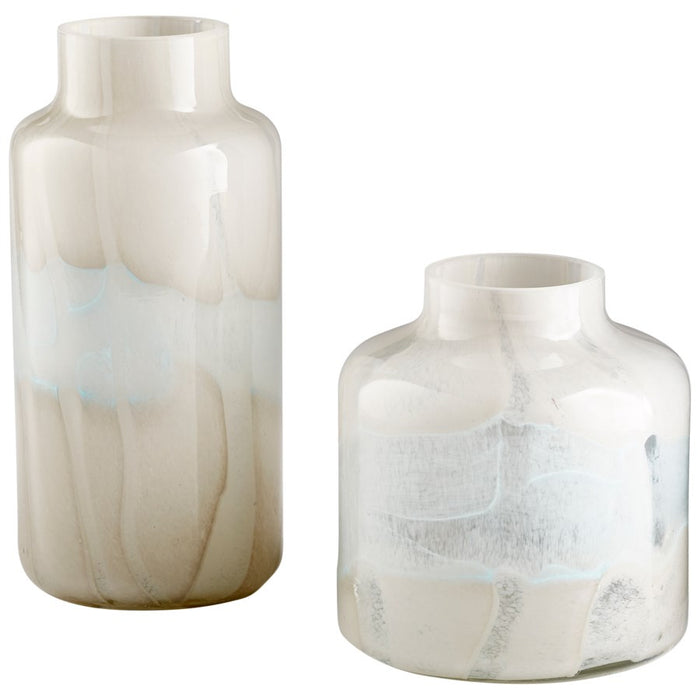 Cyan - 11077 - Vase - Tan And Aqua