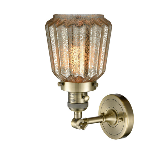 Innovations - 203SW-AB-G146 - One Light Wall Sconce - Franklin Restoration - Antique Brass