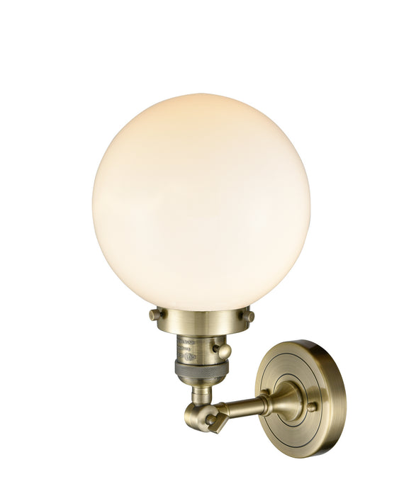 Innovations - 203SW-AB-G201-8 - One Light Wall Sconce - Franklin Restoration - Antique Brass