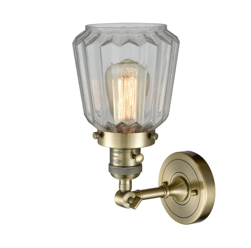 Innovations - 203SW-AB-G142-LED - LED Wall Sconce - Franklin Restoration - Antique Brass