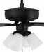 Craftmade - P114FB5-52FBGW - 52``Ceiling Fan - Pro Plus 114 White 4 Light Kit - Flat Black