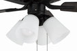 Craftmade - P114FB5-52FBGW - 52``Ceiling Fan - Pro Plus 114 White 4 Light Kit - Flat Black