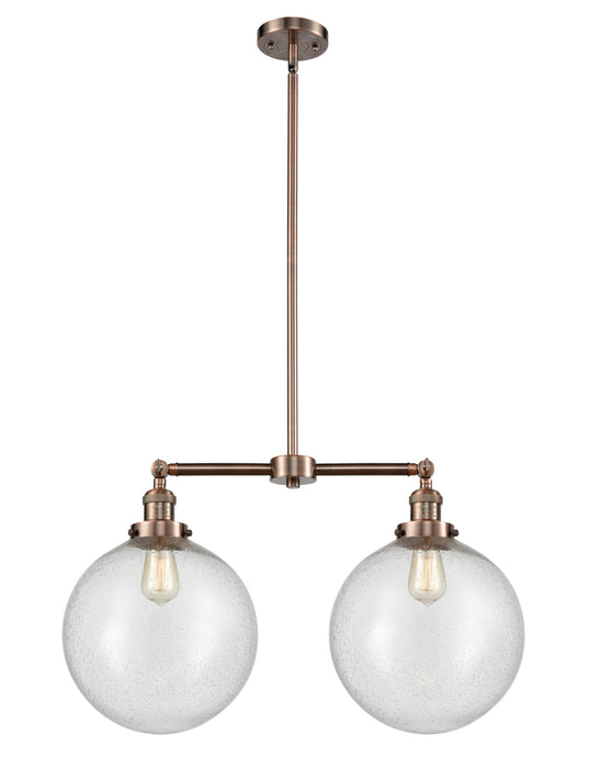 Innovations - 209-AC-G204-12-LED - LED Island Pendant - Franklin Restoration - Antique Copper