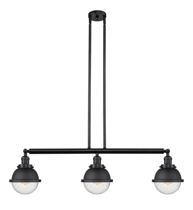 Innovations - 213-BK-HFS-64-BK - Three Light Island Pendant - Franklin Restoration - Matte Black